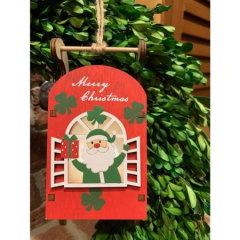 IRISH WOOD LIGHT UP SLED ORNAMENT